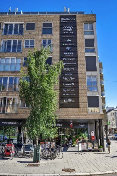 Kiellands plass er kun et par minutter unna og byr på flere handel- og servicetilbud. Her finner du Coop Mega, apotek, frisør, vinmonopol, spisesteder m.m